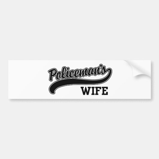De vrouw van de politieagent bumpersticker (Voorkant)