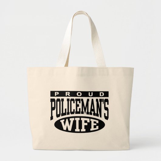 De vrouw van de politieagent grote tote bag (Voorkant)