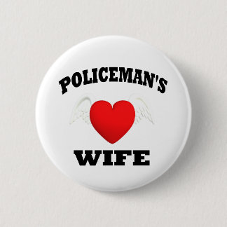 De vrouw van de politieagent ronde button 5,7 cm