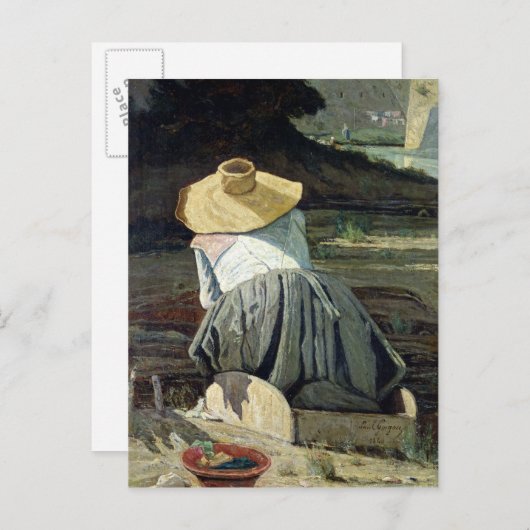 De vrouw van de rivier de 1860 briefkaart (Voorkant / Achterkant)