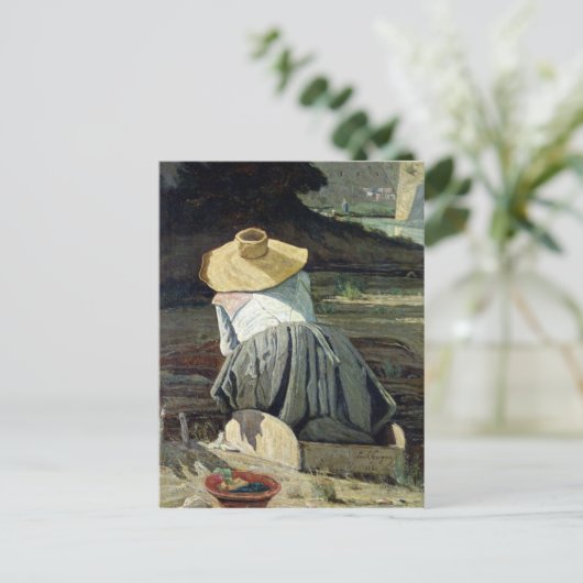 De vrouw van de rivier de 1860 briefkaart (Staand voorkant)