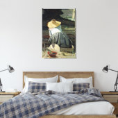 De vrouw van de rivier de 1860 canvas afdruk (Insitu (Slaapkamer))