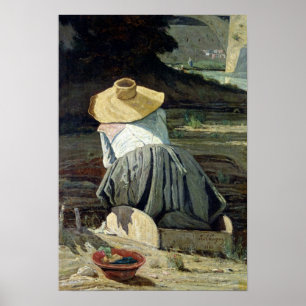 De vrouw van de rivier de 1860 poster