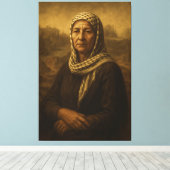 De vrouw van Gaza Canvas Print (Insitu (Houten vloer))