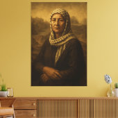 De vrouw van Gaza Canvas Print (Insitu (Woonkamer))