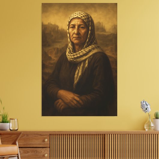 De vrouw van Gaza Canvas Print (Insitu (Woonkamer))