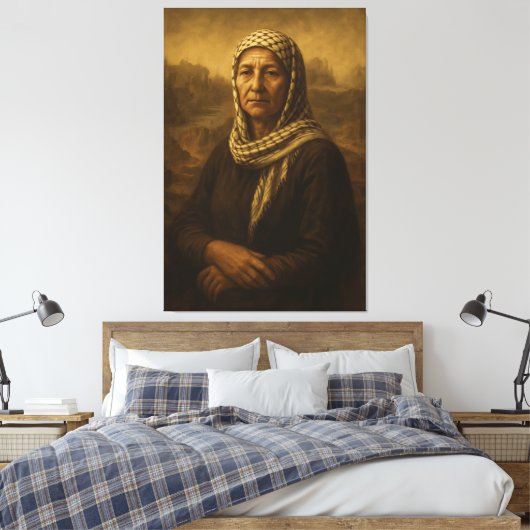 De vrouw van Gaza Canvas Print (Insitu (Slaapkamer))