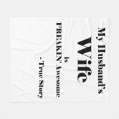 De vrouw van mijn man is verdomd Geweldige Fleece Deken (Voorkant (Horizontaal))