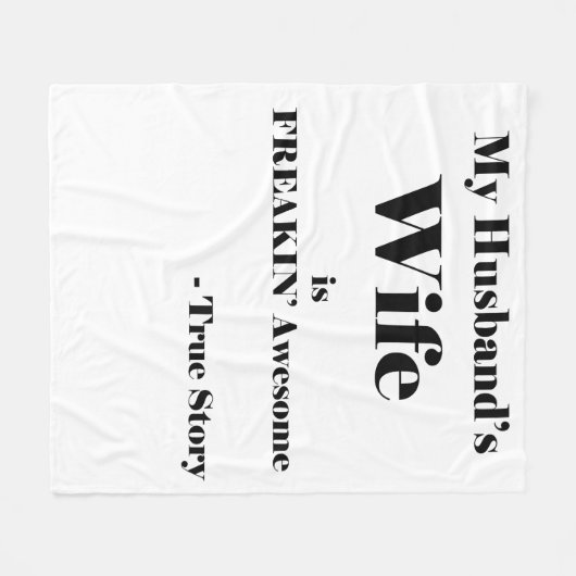 De vrouw van mijn man is verdomd Geweldige Fleece Deken (Voorkant (Horizontaal))