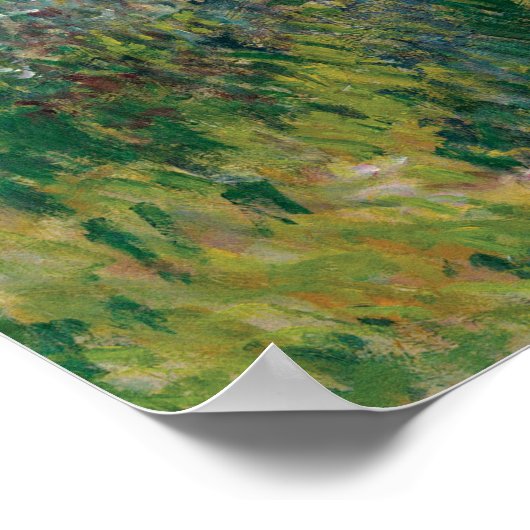 De vrouw van Monet is hersteld met een parasol De  Poster (Hoek)