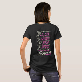 De vrouw van Proud Geweldige Logger T-shirt