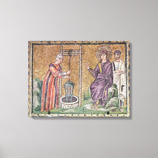 De vrouw van Samaria bij de Well Canvas Afdruk (Voorkant)