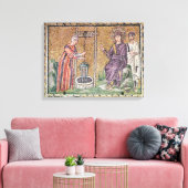 De vrouw van Samaria bij de Well Canvas Afdruk (Insitu (Woonkamer))