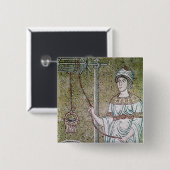 De vrouw van Samaria Vierkante Button 5,1 Cm (Voorkant /achterkant)