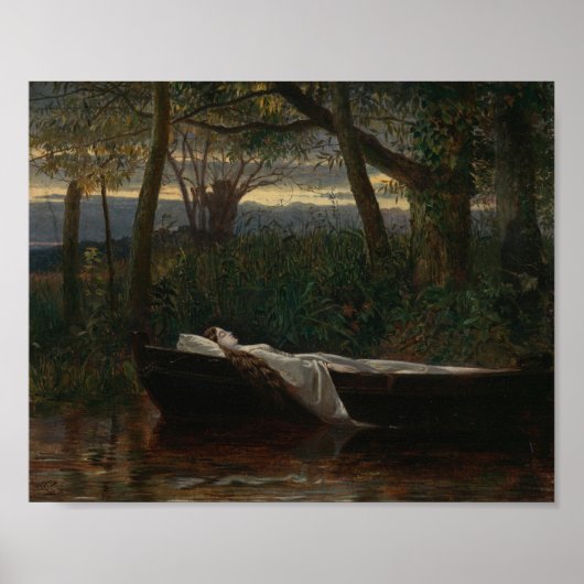 De vrouw van Shalott | Walter Crane Poster (Voorkant)