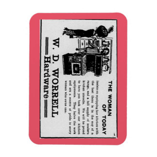 De vrouw van vandaag kachel Ad Magneet