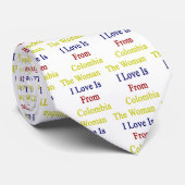 De vrouw waar ik van hou, komt uit Colombia Stropdas (Opgerold)