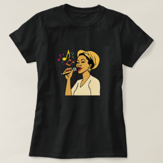De vrouw zingt de hits t-shirt