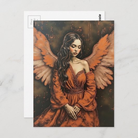De Vrouwe Engel Briefkaart (Voorkant / Achterkant)