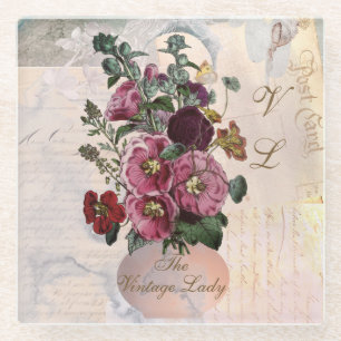 De  Vrouwe Vaas + Monogram Glazen Onderzetter