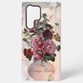 De  Vrouwe Vaas + Monogram Samsung Galaxy Hoesje (Achterkant)