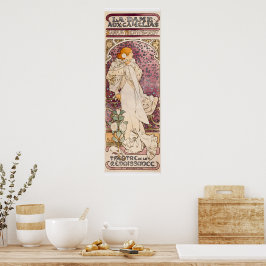 De Vrouwe van de Camellias door Alphonse Mucha Poster