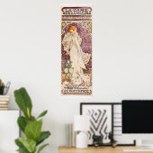 De Vrouwe van de Camellias door Alphonse Mucha Poster (Thuiskantoor)