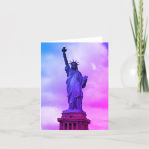 De Vrouwe van de Haven, NYC Beroemde Vrijheidsbeel Feestdagen Kaart