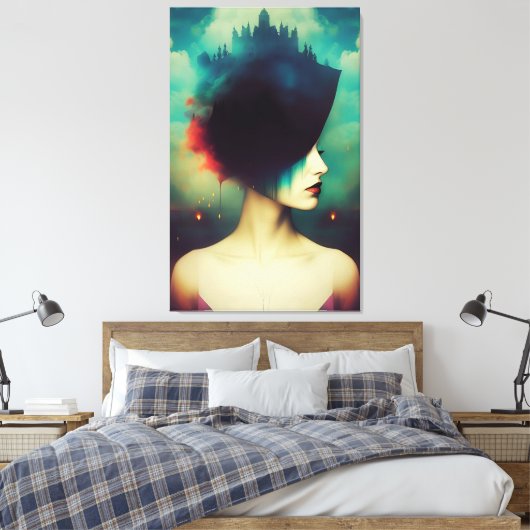 De Vrouwe van het Kasteel Canvas Afdruk (Insitu (Slaapkamer))