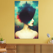 De Vrouwe van het Kasteel Canvas Afdruk (Insitu (Woonkamer))