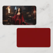 De Vrouwe van het Magische Bladwijzer Visitekaartje (Voorkant / Achterkant)