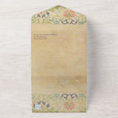 De Vrouwe van Shallot Sprookjesachtige Bruiloft All In One Uitnodiging (Buitenkant)