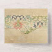 De Vrouwe van Shallot Sprookjesachtige Bruiloft All In One Uitnodiging (Achterkant)