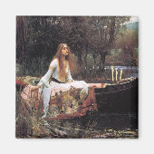 De Vrouwe van Shallot Square Magnet (Voorkant)