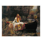 De Vrouwe van Shalott 1888 John William Waterhouse Foto Afdruk (Voorkant)