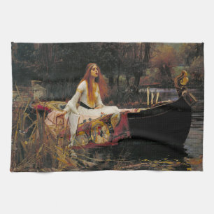 De Vrouwe van Shalott 1888 John William Waterhouse Theedoek