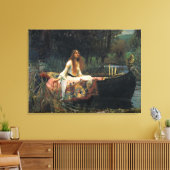 De Vrouwe van Shalott - Oliedoek reproductie Canvas Afdruk (Insitu (Woonkamer))