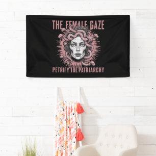 De vrouwelijke blik verstenen het patriarchaat Med Spandoek