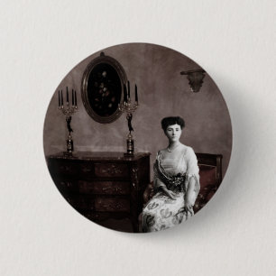 De vrouwelijke geest ronde button 5,7 cm