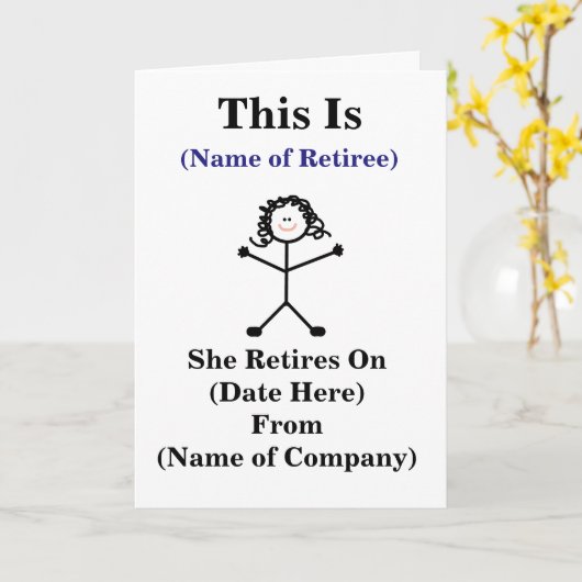 De vrouwelijke Grote Kaart van de Pensionering (Gele Bloem)