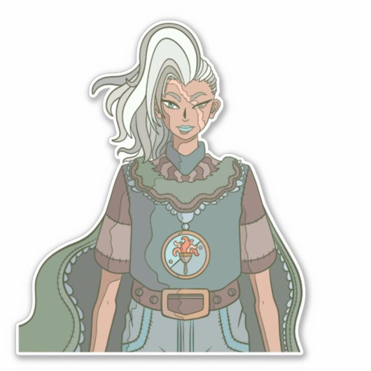 De Vrouwelijke Krijger Sticker (Voorkant)