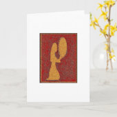 De vrouwen ontwerpen het Trommelen Kaart (Gele Bloem)