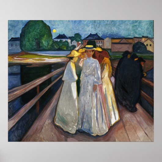 De vrouwen op de brug (1903) - Edvard Munch Poster (Voorkant)