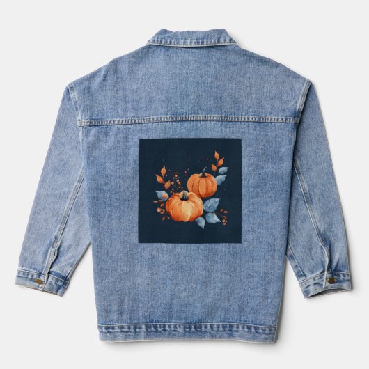 De Vrouwen Pompoen Mode Denim Jas Jacket (Achterkant)