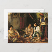 De vrouwen van Algiers in hun appartement, 1834 Briefkaart (Voorkant / Achterkant)