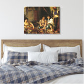 De vrouwen van Algiers in hun appartement, 1834 Canvas Afdruk (Insitu (Slaapkamer))