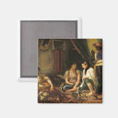 De vrouwen van Algiers in hun appartement, 1834 Magneet (Voorkant / Achterkant)