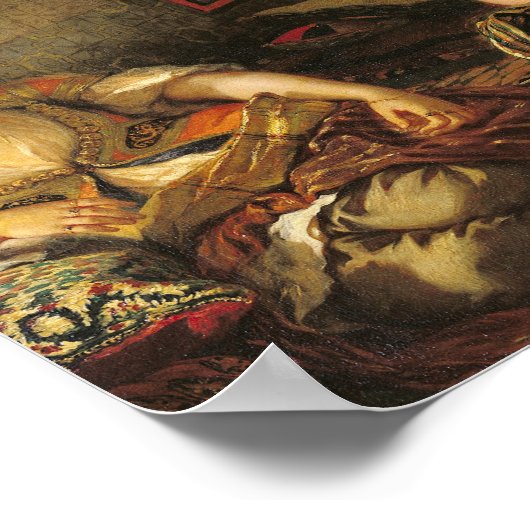 De vrouwen van Algiers in hun appartement, 1834 Poster (Hoek)