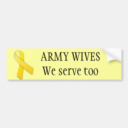 De vrouwen van het leger dienen ook bumpersticker (Voorkant)