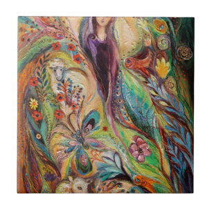 De vrouwen van het verhaal van Rachel in Tanakh Tegeltje